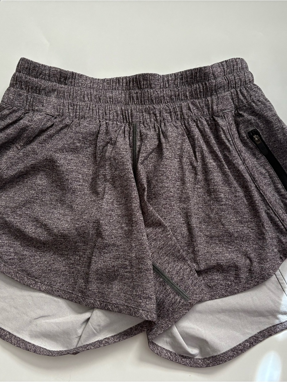 lululemon athletica Women's Heathered Charcoal Athletic Shorts